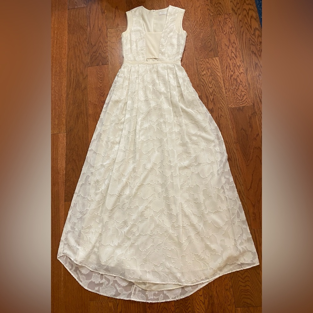 Hunter Bell Floral White Maxi Dress